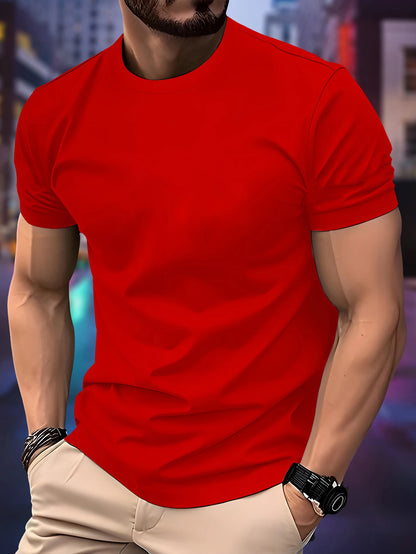 2026 New Spring / Summer Luxury Men's Fashion T-shirt Crewneck Casual Trend Y2K High-end High Quality Fitness Sports T-shirt