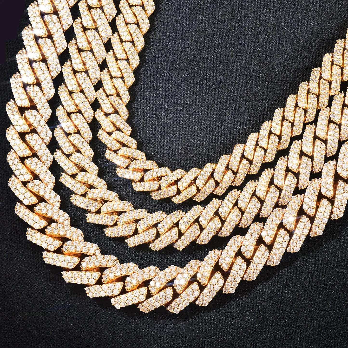 Iced Out Miami Cuban Chain Necklace For Men Women 8mm 10mm 12mm Zircon Link Gold Silver Color Fahion Hip Hop Jewelry