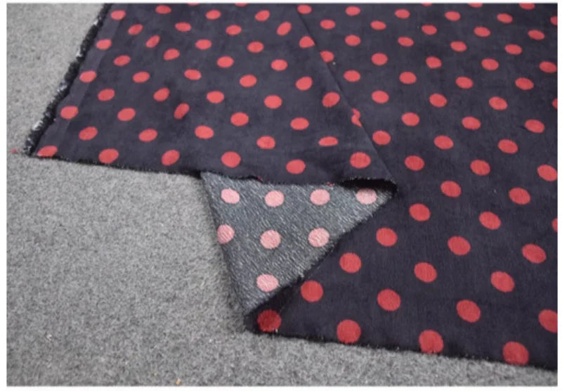 Fashion 1.8cm Round Dot Corduroy Fabric, Autumn Winter Children Cloth Cotton-padded Clothes, Handmade Sewing Tela T2252