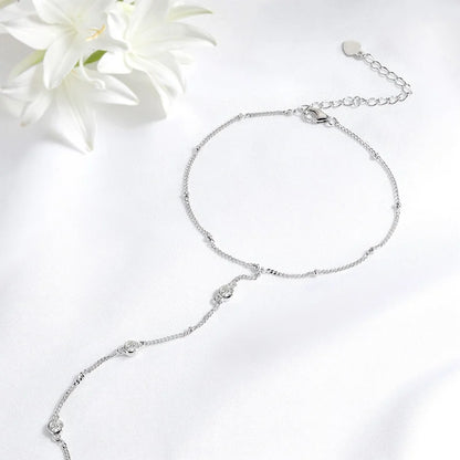 Smyoue 3MM Moissanite Bracelets for Women 14-21cm Wrist Size Adjustable Chain 925 Sterling Silver Plated 18K Wholesale Jewelry