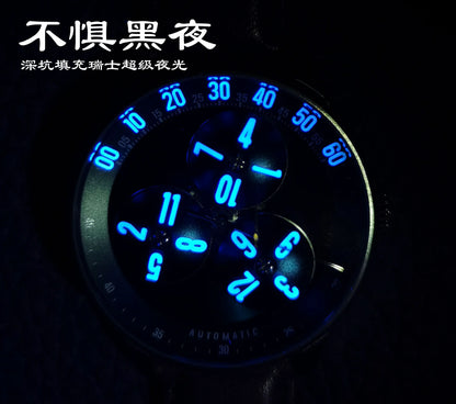 Super Luminous Independent Watchmaking Sapphire Stainless Steel Mechanical Watch Personalized Automatic Fashion Large Dial