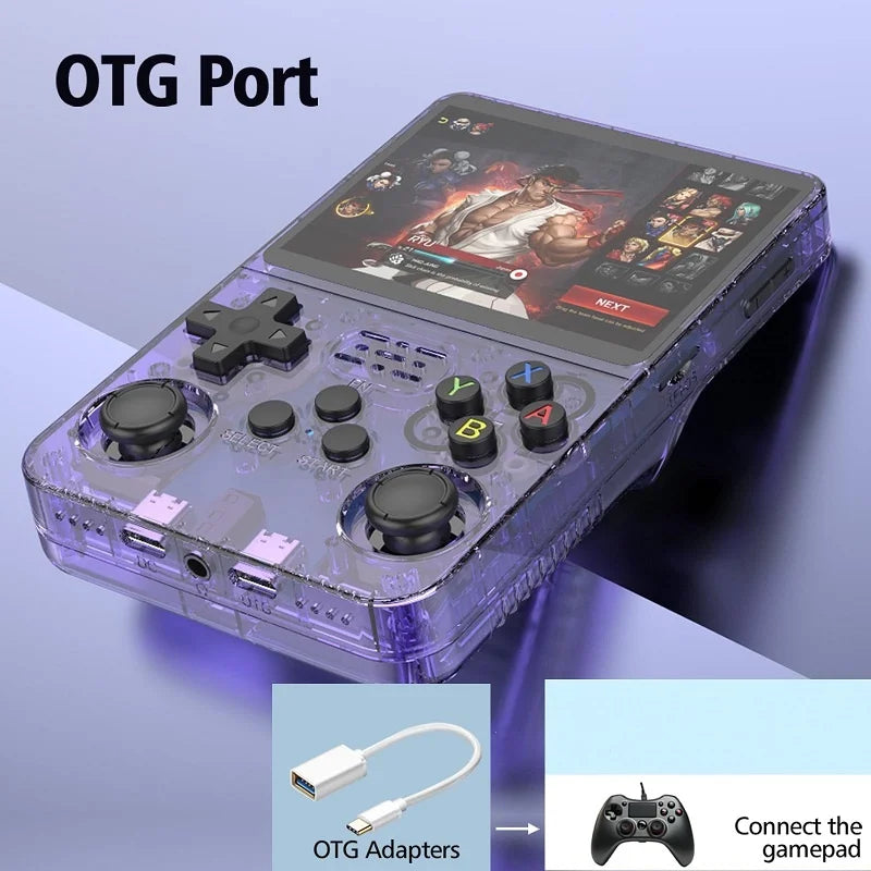 R36S Retro Game Console Arkos System 3.5" IPS Screen Portable Pocket Player 64GB 15000+128G 20000+ Games best Boy gifts
