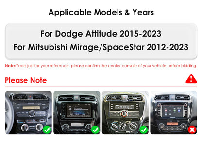 Hizpo 2 Din Android 14 Car Radio Multimidia For MITSUBISHI Mirage Spacestar Dodge Attitude 2012-2018 GPS Navigation Carplay DSP