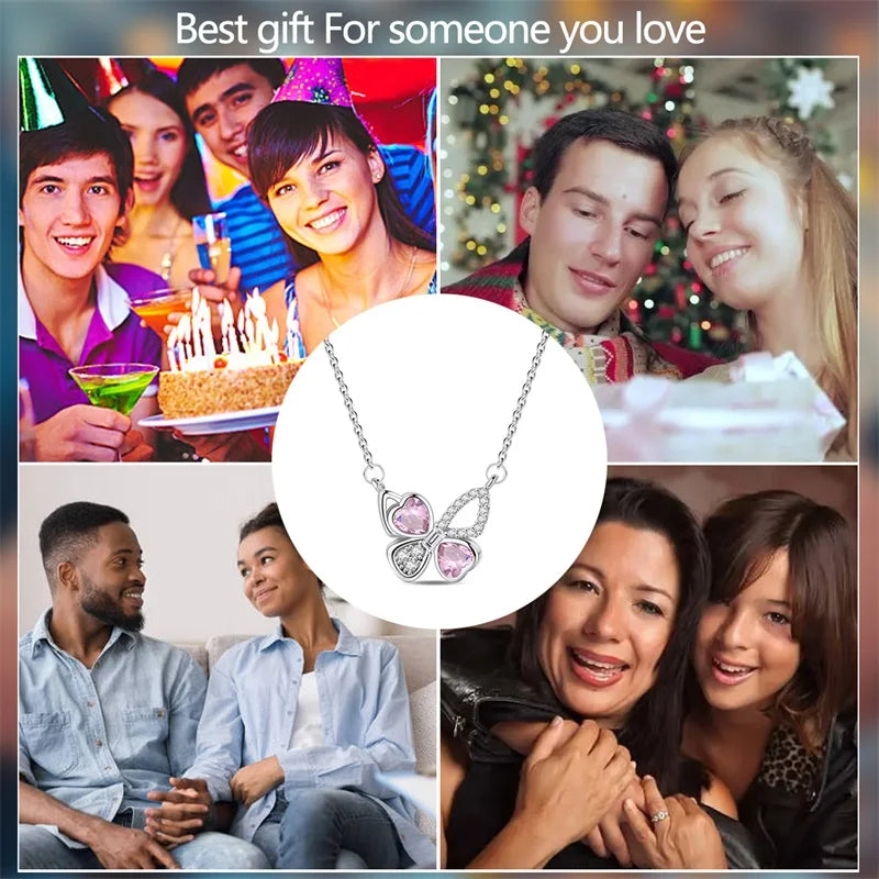 New 925 Sterling Silver Cupid Arrow Mobius Butterfly Dragonfly Sparkling Simple Heart Guardian Necklace 100% 925 Sterling Silver