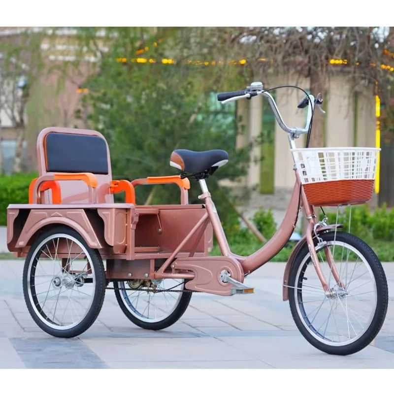 New Pedal Tricycle, Safe and Stable, Suitable for Carrying Goods, Family Adult Commuting, Outdoor Use