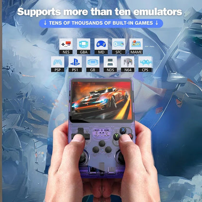 R36S Retro Game Console Arkos System 3.5" IPS Screen Portable Pocket Player 64GB 15000+128G 20000+ Games best Boy gifts